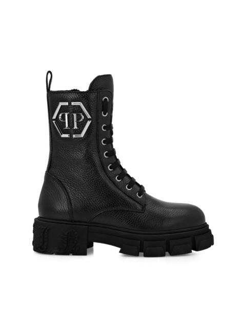 PHILIPP PLEIN logo-plaque boots