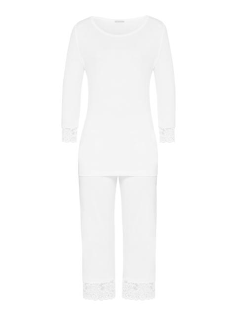 HANRO Moments Lace Trim Cotton Pajama Set