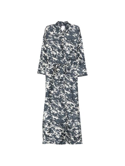 'S Max Mara Leva abstract-print tied-waist maxi dress