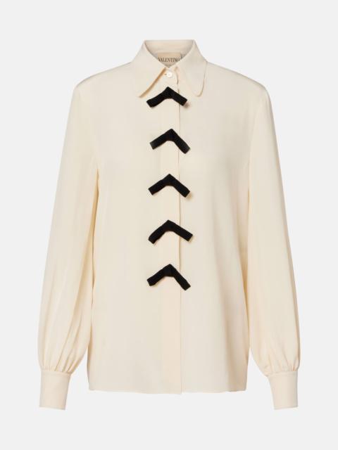 Valentino Bow-detail silk crêpe de chine blouse