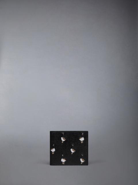 Thom Browne PEBBLE GRAIN GOOSE EMBROIDERY BILFOLD