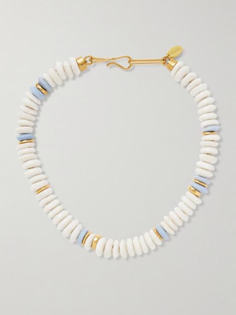 LIZZIE FORTUNATO Laguna Gold-plated Beaded Necklace
