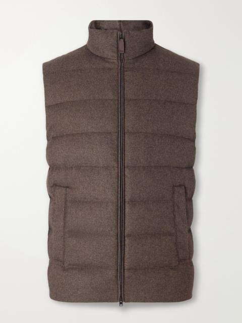 Herno Quilted Silk and Cashmere-Blend Gilet