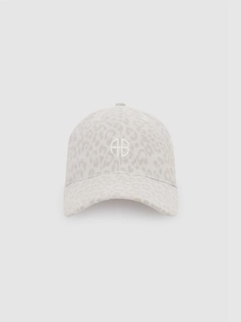 ANINE BING Jeremy Baseball Cap Ab - Washed White Leopard