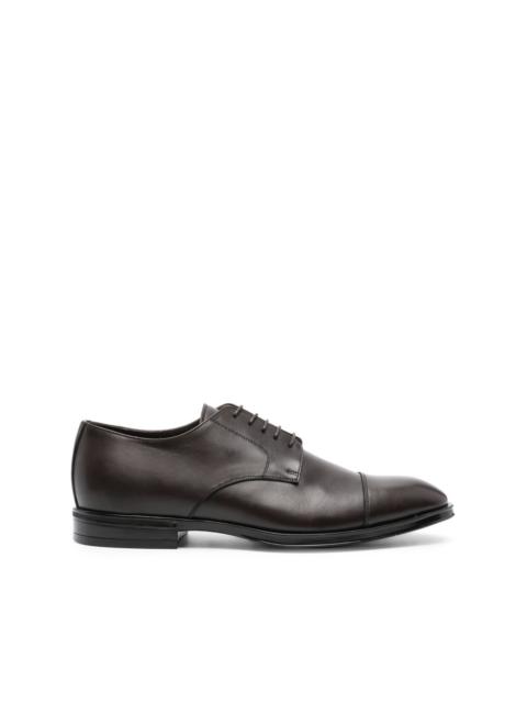 Canali almond-toe leather oxford shoes