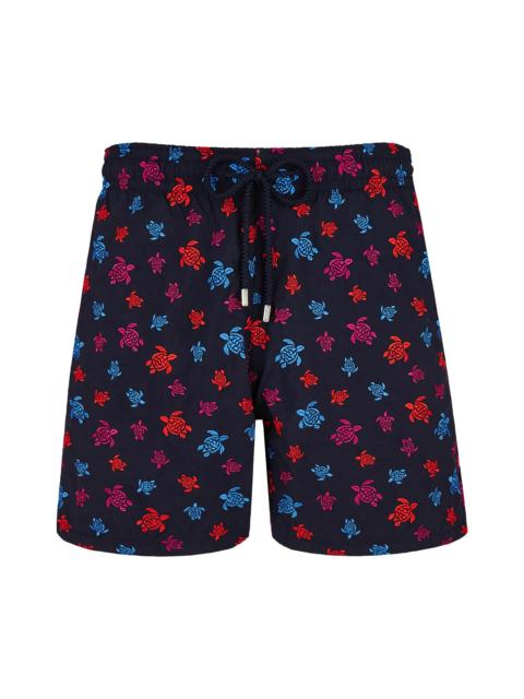 Vilebrequin Men's Mistral Turtle Swim Shorts - Bleu Marine