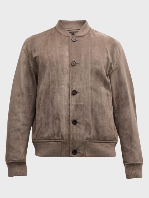 GIORGIO ARMANI Men's Suede Blouson Jacket