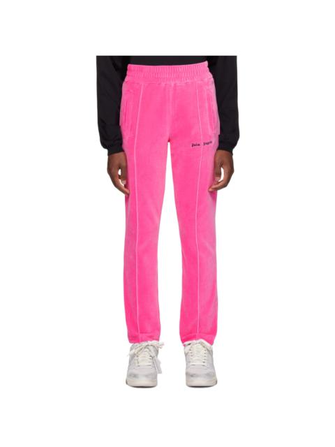 Palm Angels Pink Embroidered Sweatpants