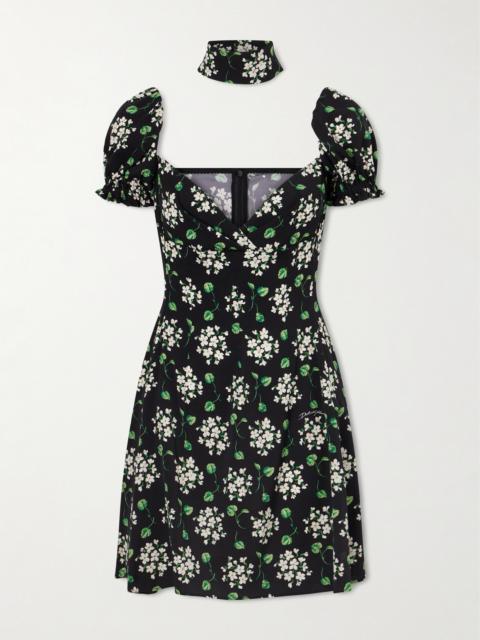 Dolce & Gabbana Silk Blend Floral Mini Dress