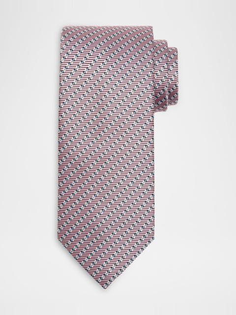 Brioni Men & apos;s Micro-Print Silk Jacquard Tie