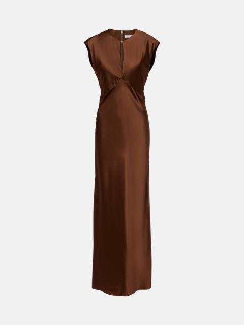 VERONICA BEARD Nelzy silk-blend satin maxi dress