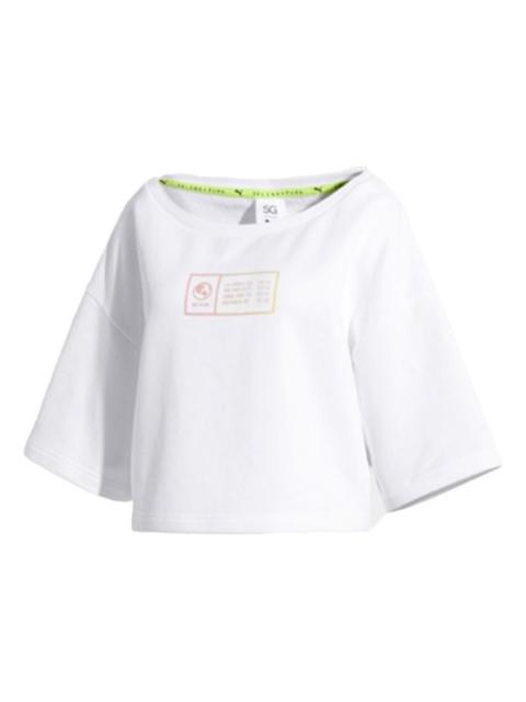 PUMA (WMNS) PUMA Alphabet Printing Pullover White 579782-02