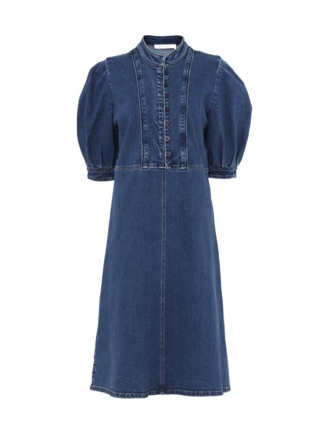 See by Chloé DENIM PUFF SLEEVE DRESS