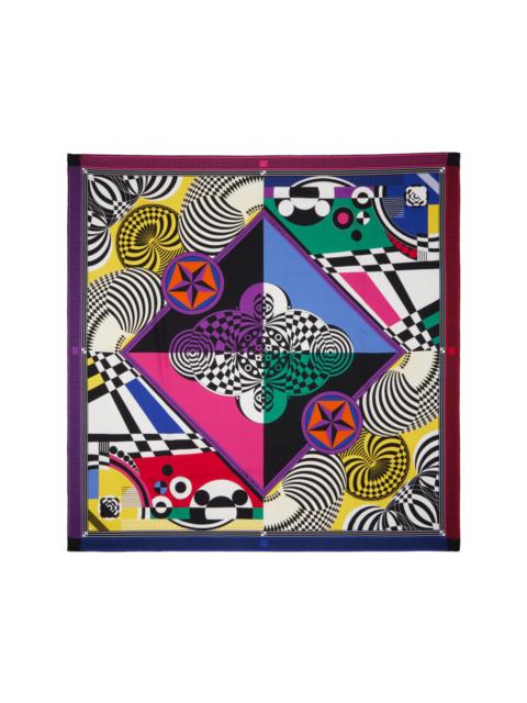 VERSACE Multicolor Printed Silk Twill Scarf