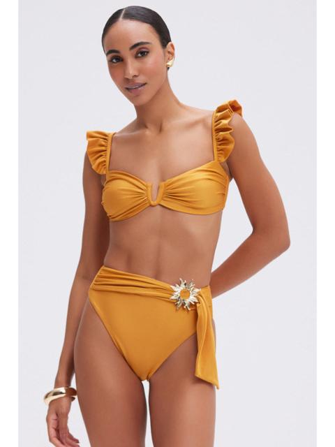 PatBO LAGOA LYCRA BELT HIGH WAIST BIKINI BOTTOM