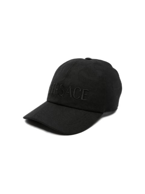 VERSACE logo-embroidered curved-peak cap
