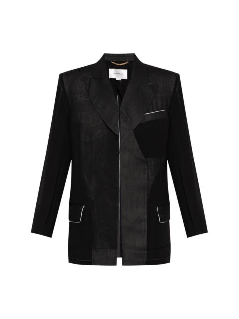 panelled cotton-blend  blazer