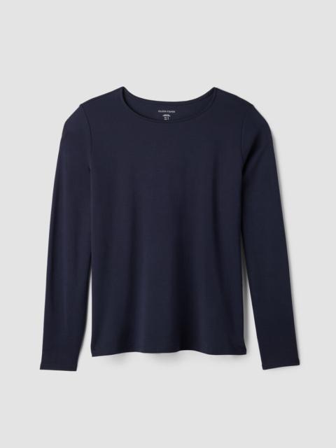 EILEEN FISHER Organic Cotton Interlock Crew Neck Sleep Top