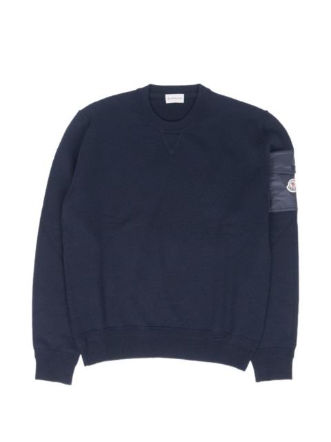 Moncler logo-patch crew-neck sweater