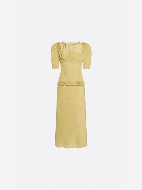 Alessandra Rich MIDI DRESS WITH RUFFLES