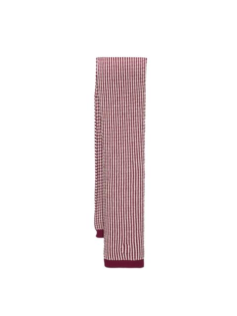 Missoni striped knitted wool scarf