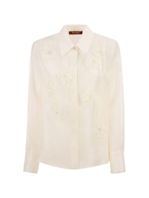 Max Mara Mseagi embroidered-flower silk shirt
