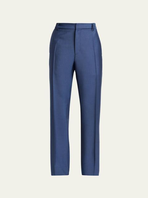 VERSACE Men's Wool Pleated Trousers