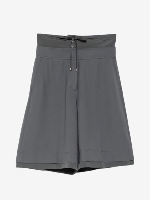 SYSTEM layered-waist drawstring shorts