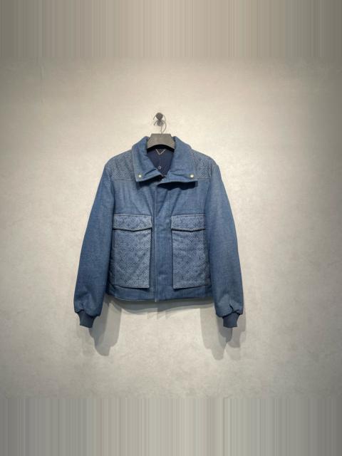 Louis Vuitton Louis Vuitton Denim Puffer Jacket with Pocket Logo