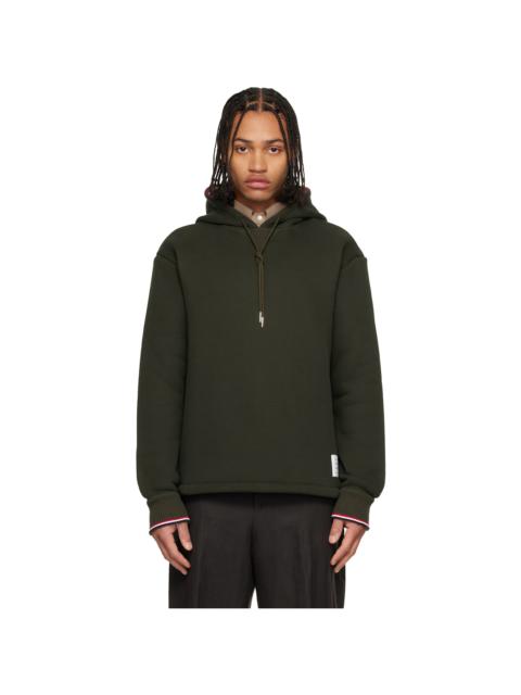 Khaki Loopback Oversized RWB Stripe Hoodie