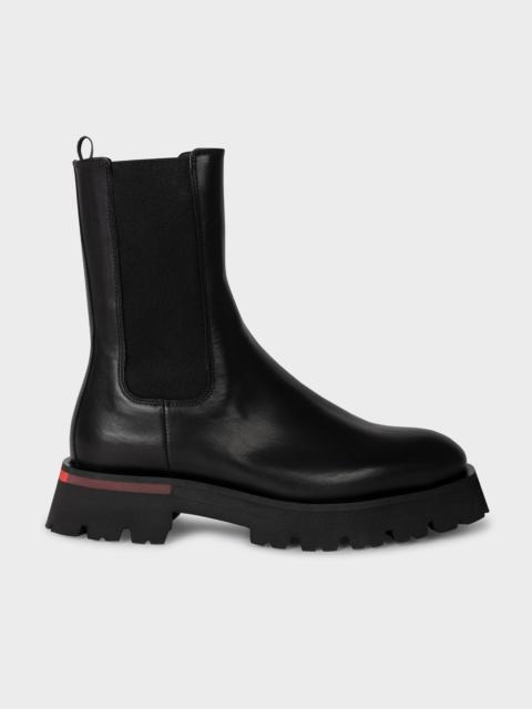 Paul Smith Black Leather 'Fallon' Chelsea Boots