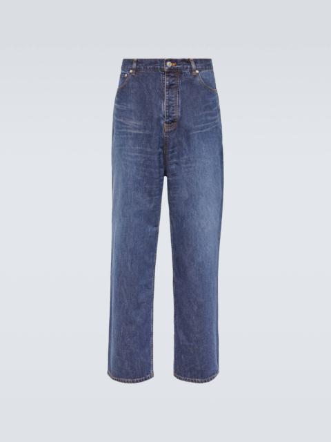 BALENCIAGA Mid-rise wide-leg jeans