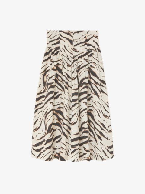 GANNI SKIRT IN ZEBRA COTTON