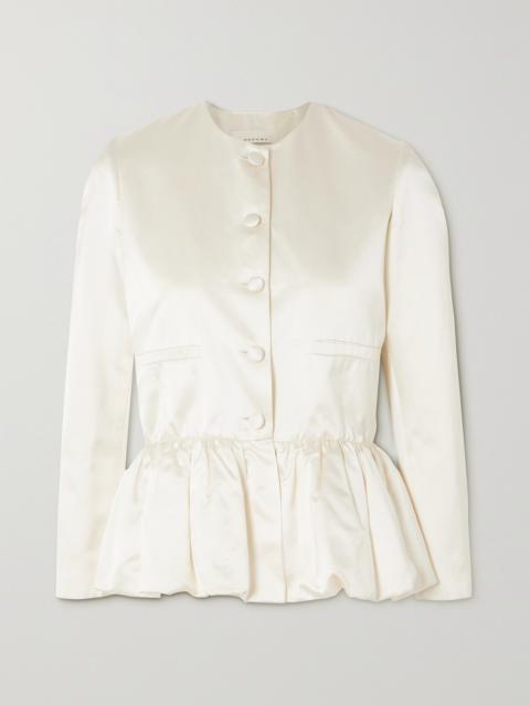 LIBEROWE + Net Sustain Duchesse Silk-satin Peplum Jacket