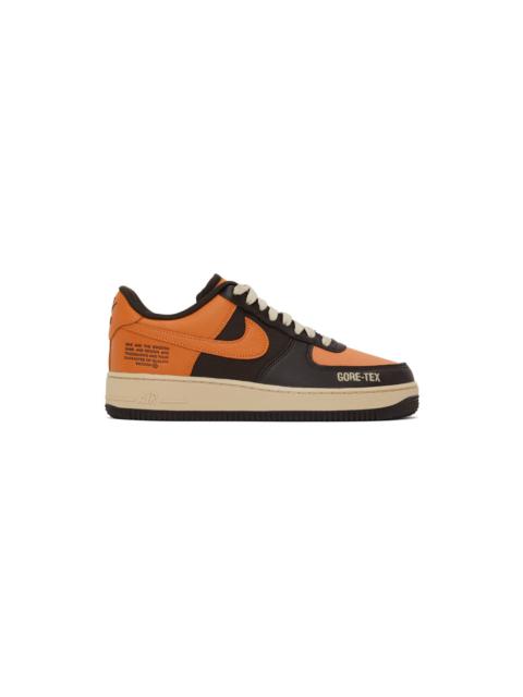 Nike Brown & Orange Air Force 1 GTX Sneakers