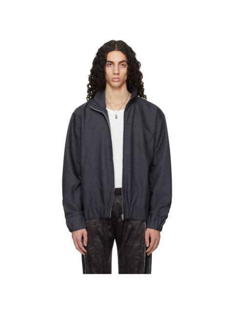 SERAPIS Gray Wool Track Jacket