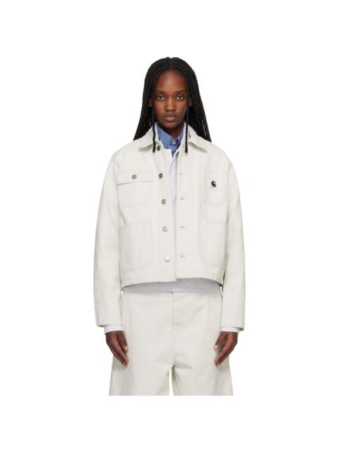 Carhartt WIP Off-White Mercer Stripe Denim Chore Jacket