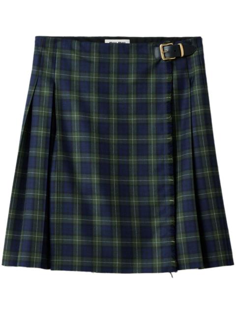 Miu Miu pleated tartan skirt
