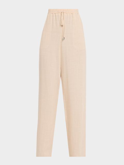 Lafayette 148 New York Penn Wool-Silk Twill Pants