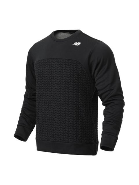 New Balance Men's New Balance Logo Printing Round Neck Pullover Long Sleeves Black MT13155-BK