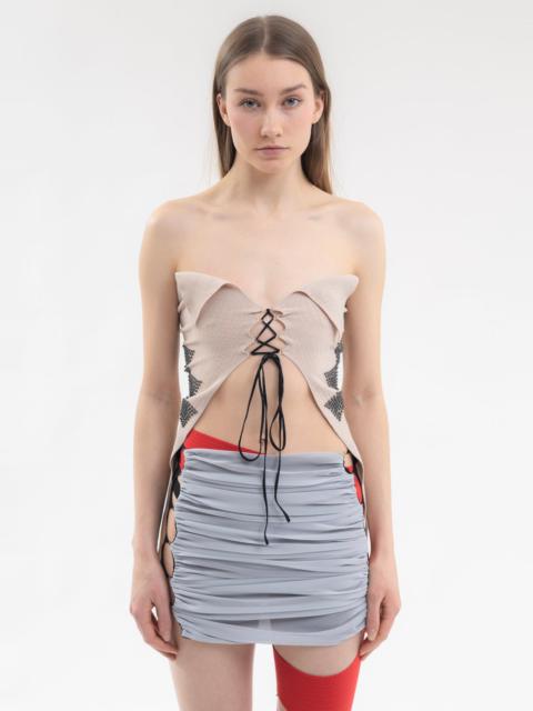 Frost And Blush Jacquard Tube Top