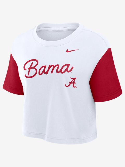 Nike Alabama Script Women's Nike Dri-FIT College Cropped T-Shirt