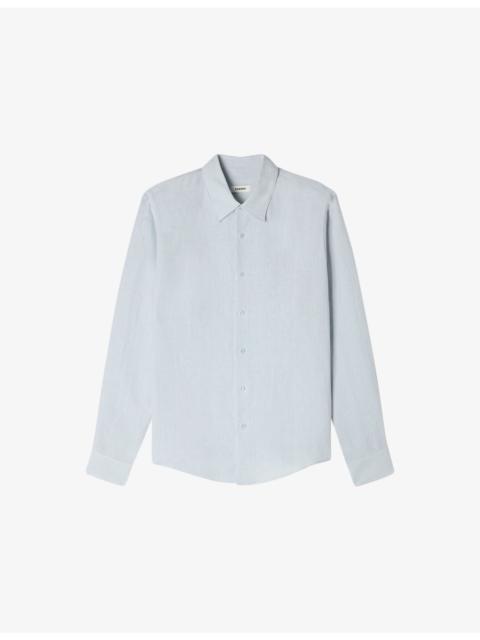 Sandro Relaxed-Fit Long-Sleeve Linen Shirt