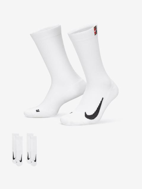 NikeCourt Multiplier Cushioned Tennis Crew Socks (2 Pairs)