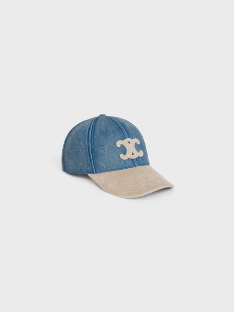 CELINE triomphe baseball cap in union wash