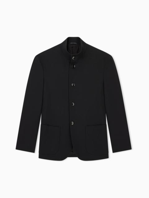 GIORGIO ARMANI BLAZER ONE SHOT REGULAR FIT IN PURE VIRGIN WOOL CREPE