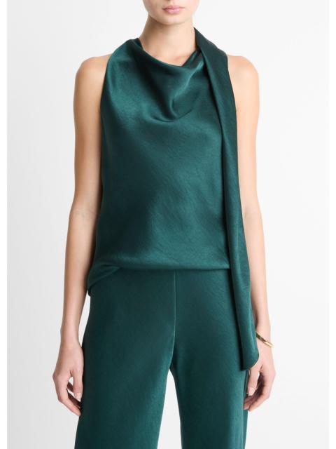Vince Satin Scarf Top