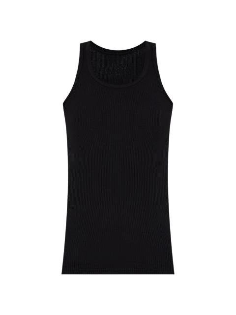 logo-embroidered tank top