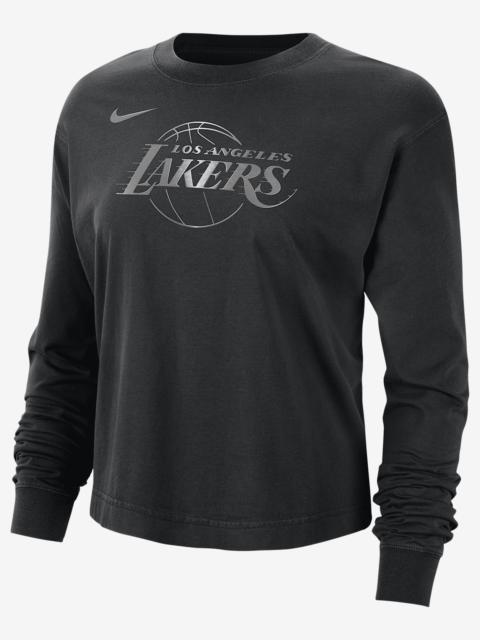 Nike Los Angeles Lakers Courtside Women's Nike NBA Shine Boxy Long-Sleeve T-Shirt