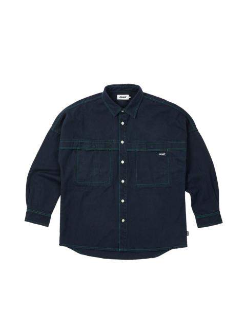 PALACE STITCH UP DROP SHOULDER SHIRT NAVY